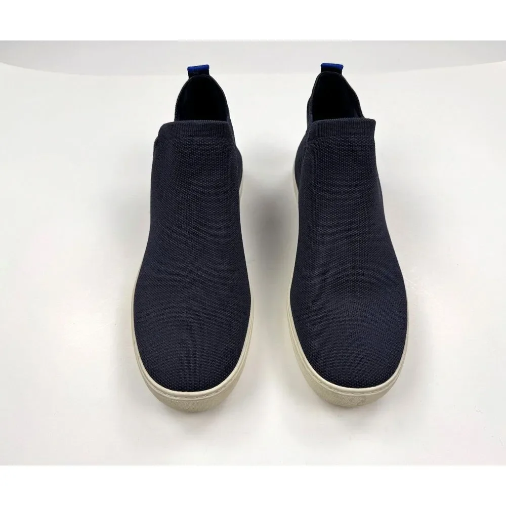Rothy's Chelsea Boots Women 11 $145 Knit Comfort Washable Sneaker Round Toe Navy
